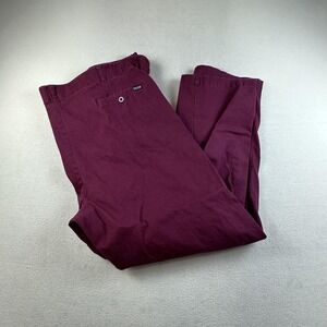 Dixxon D-Flex Pants Mens 48 Burgundy Maroon Stretch Straight Casual Chinos